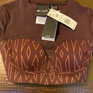 Ivy Park Night Red/Wild Brown Crop Top